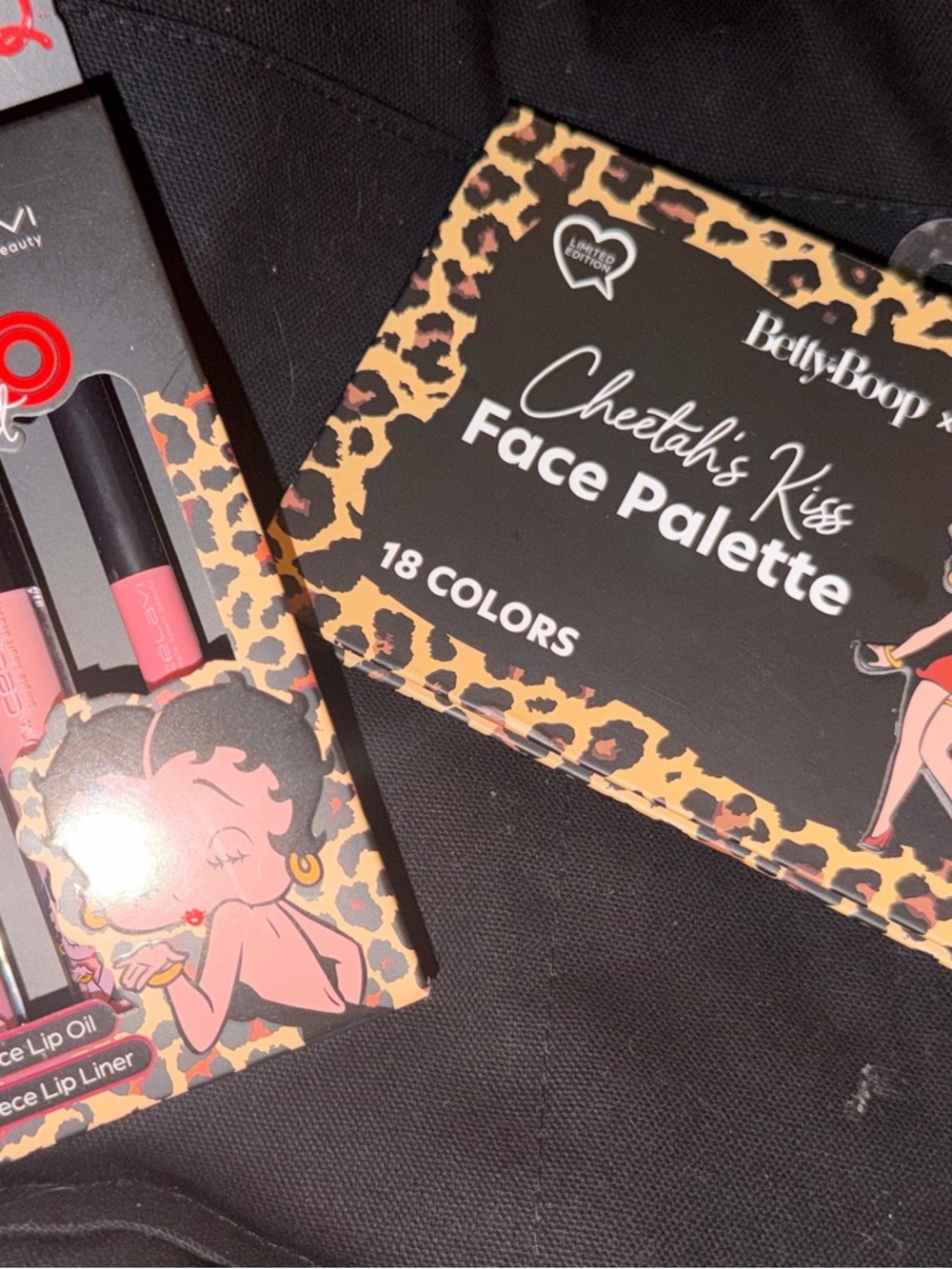 Betty Boop Cheetah's Kiss Face Palette and lippies - Leopard Print (18 Colors)